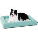 ZOMISIA Orthopedic Dog Bed for Large Sized Dogs - Waterproof Dog Sofa Beds with Supportive Egg Foam Two Fabrics Washable Cover with Non Skid Bottom Neck Support Sleeper Green