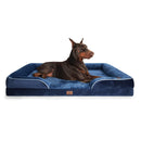Bedsure XXL Orthopedic Dog Bed - Washable Great Dane Dog Sofa Beds for Giant Dogs Supportive Foam Pet Couch Bed with Removable Washable Cover Waterproof Lining and Nonskid Bottom Navy Blue
